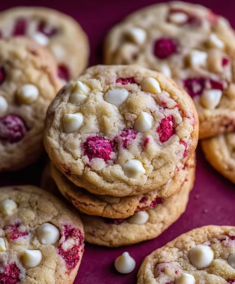 Raspberry White Chocolate Cookies-Easy Recipe