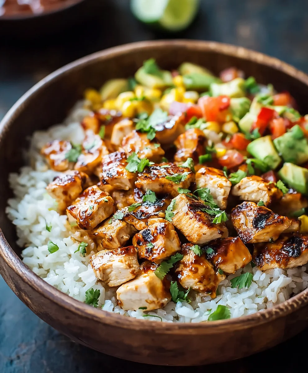 Honey Chipotle Chicken Rice Bowls-Easy & Delicious