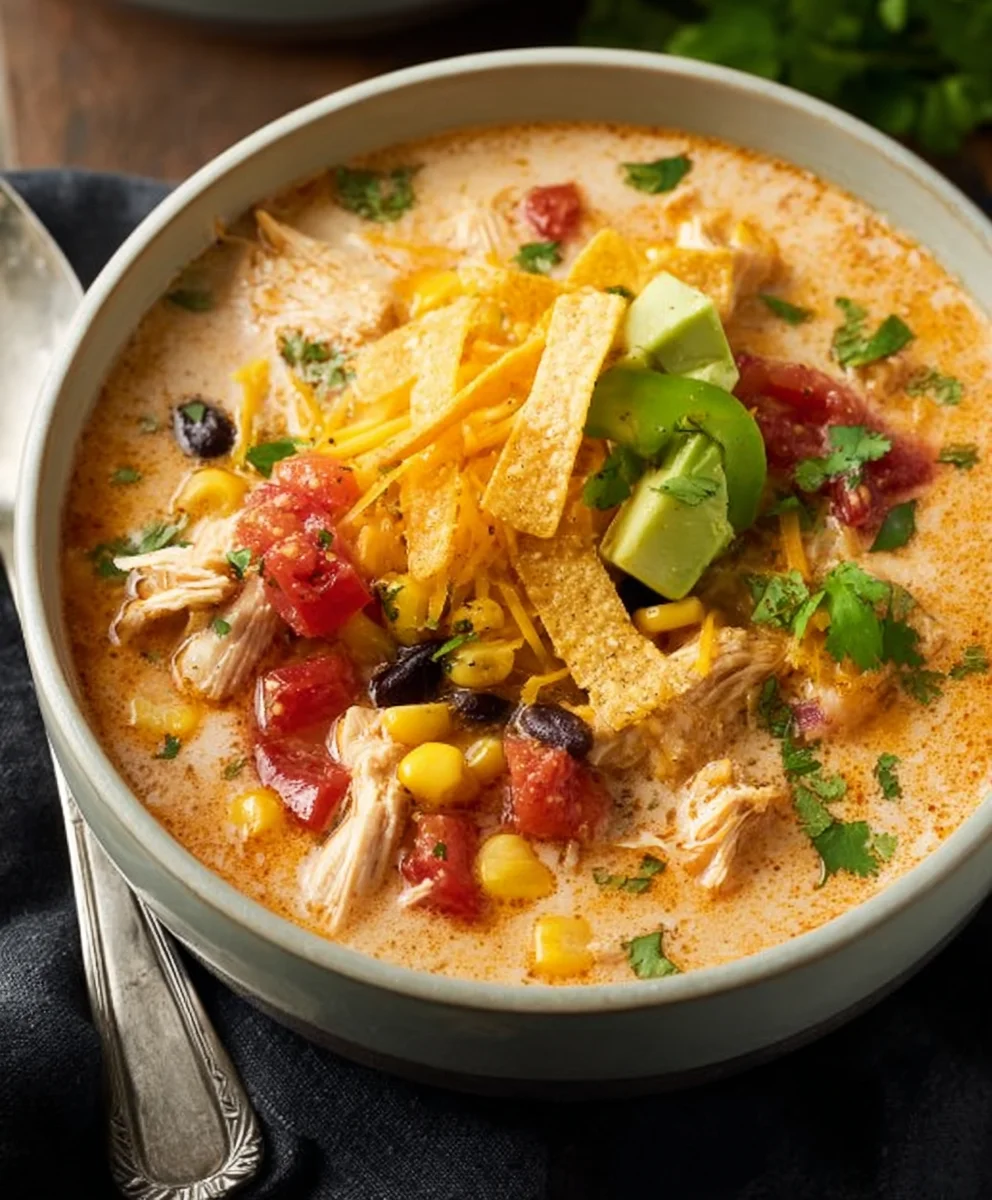 Creamy Chicken Tortilla Soup Recipe