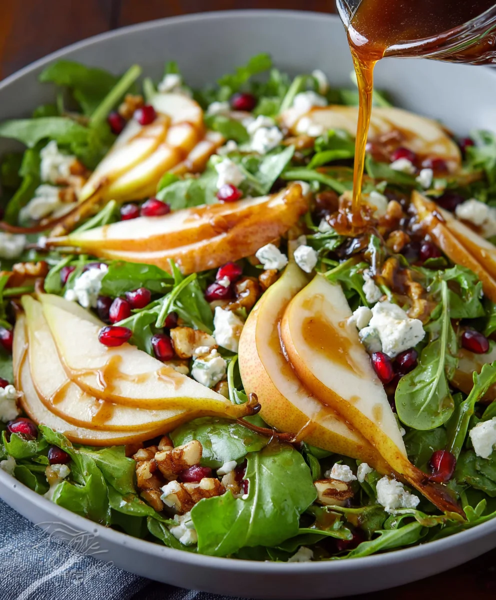 Refreshing Pear Salad with Balsamic Vinaigrette