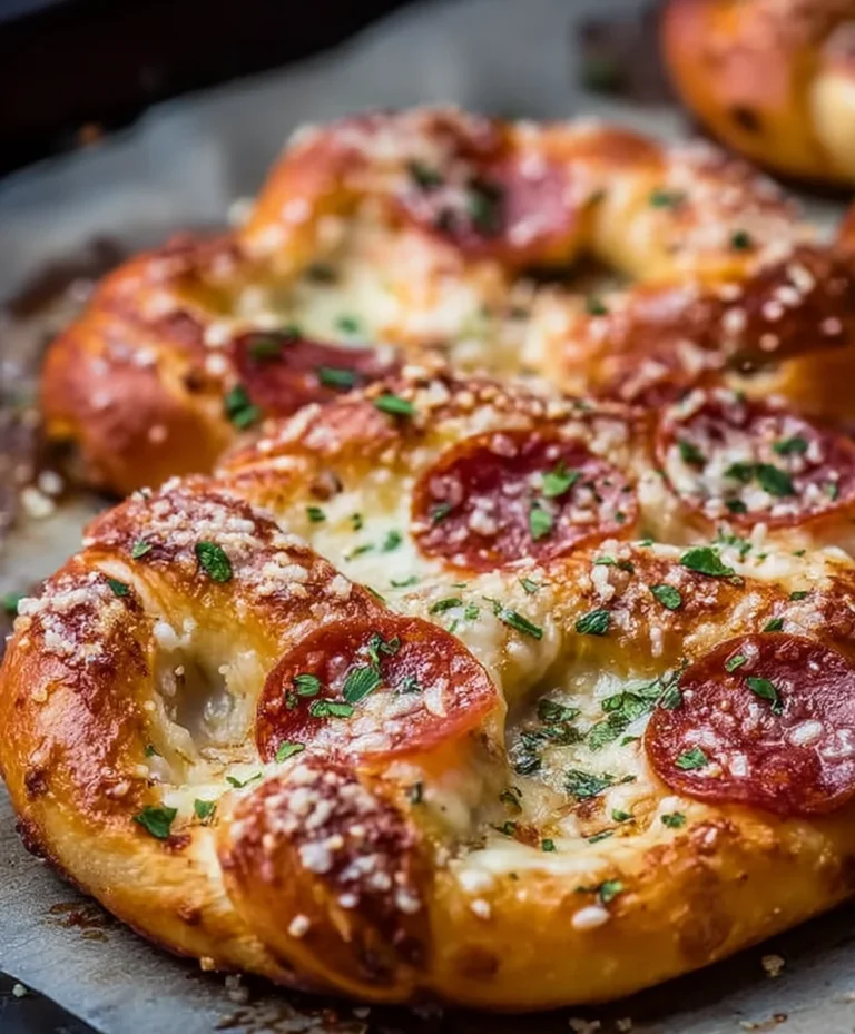 Garlic Butter Beef Beef Pepperoni Pizza Pretzels – So Good