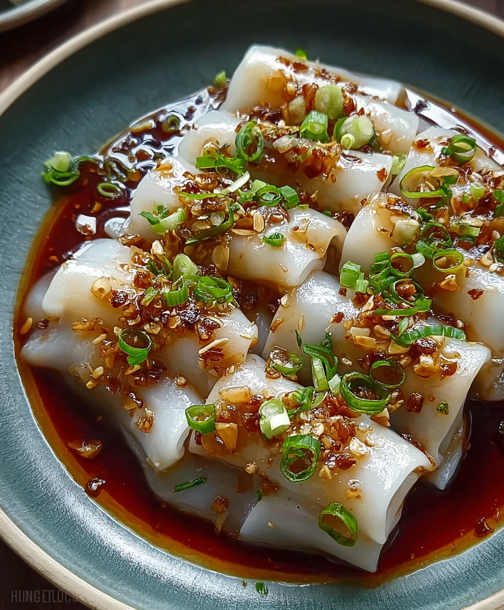 Steamed Beef Cheung Fun - Easy Homemade Rice Noodle Rolls