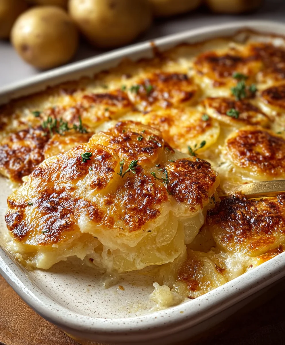 Easy Potatoes au Gratin Recipe - Creamy Beef & Cheesy Bake