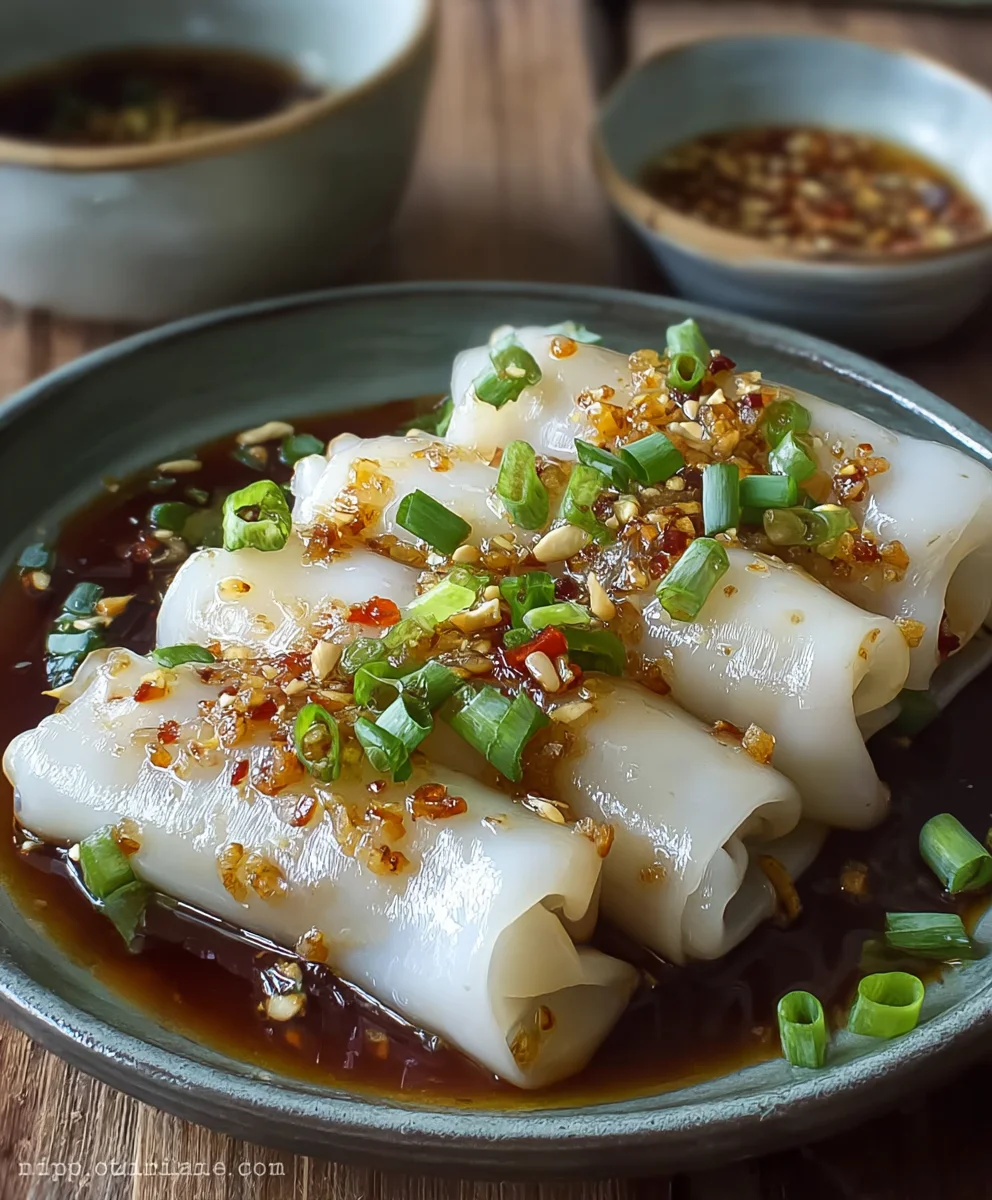 Steamed Beef Cheung Fun - Easy Homemade Rice Noodle Rolls