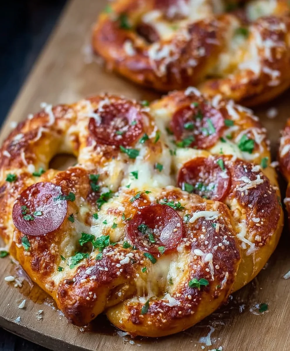 Garlic Butter Beef Beef Pepperoni Pizza Pretzels - So Good