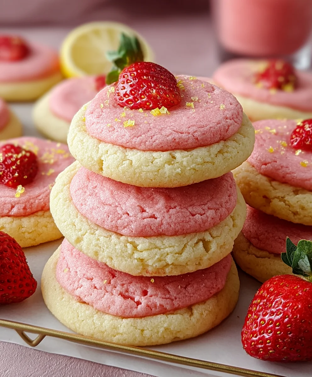 Strawberry Lemonade Cookies-Sweet & Tangy Treat