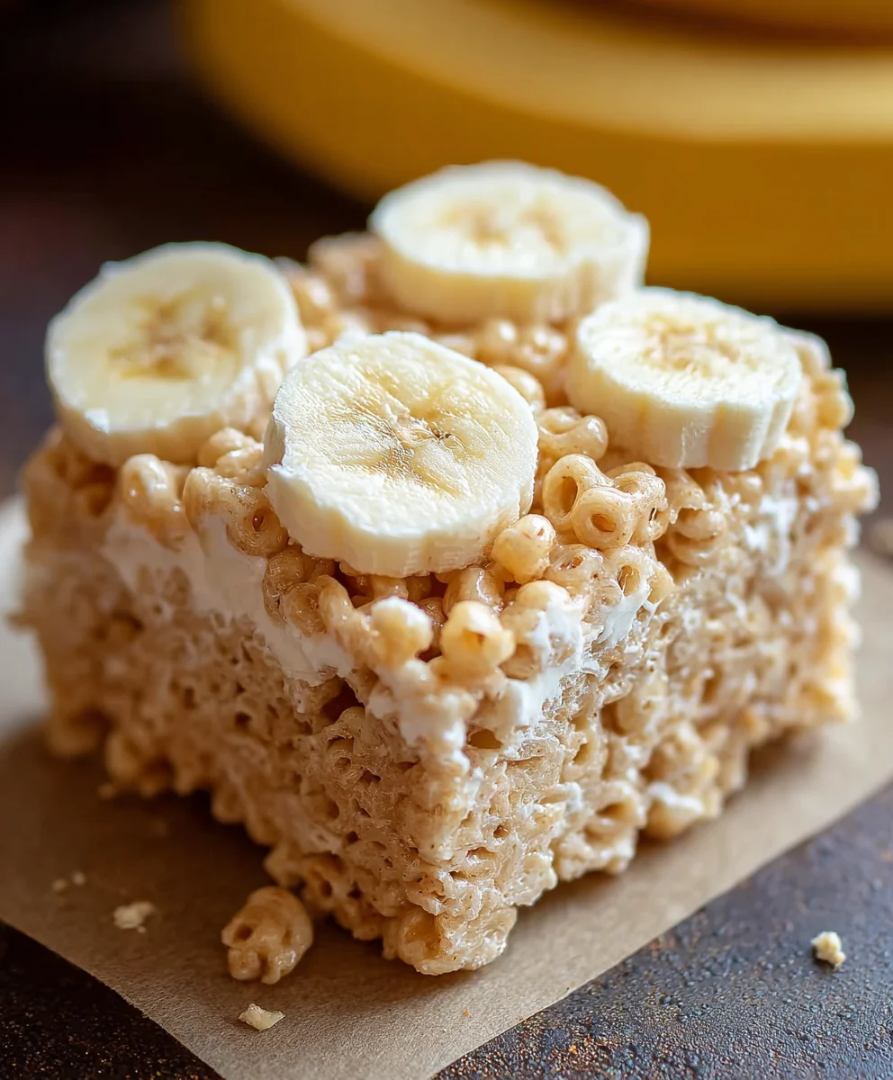 Banana Pudding Rice Krispie Treats - Easy Recipe