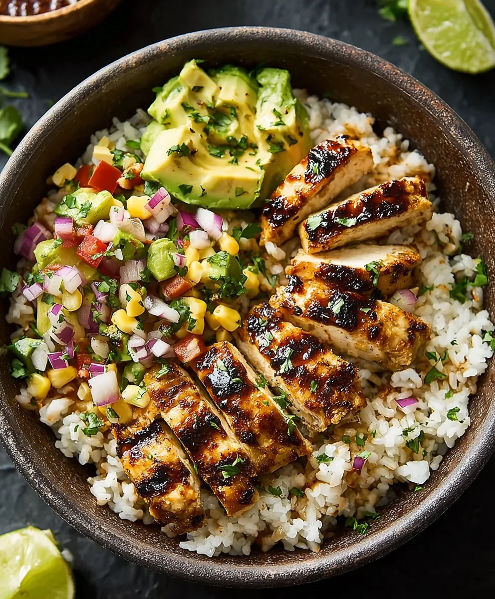 Honey Chipotle Chicken Rice Bowls-Easy & Delicious