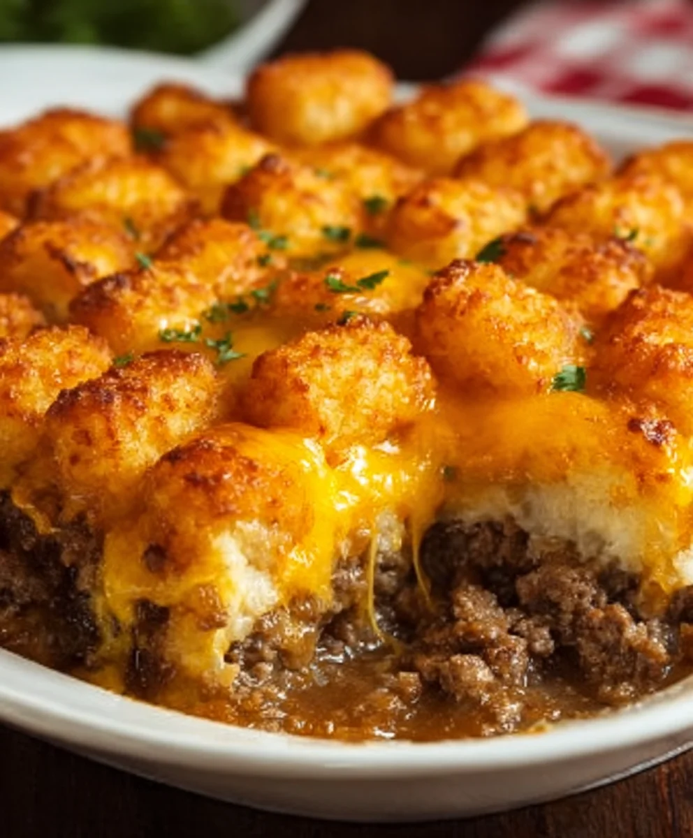 Easy Tater Tot Casserole with Ground Beef Delight