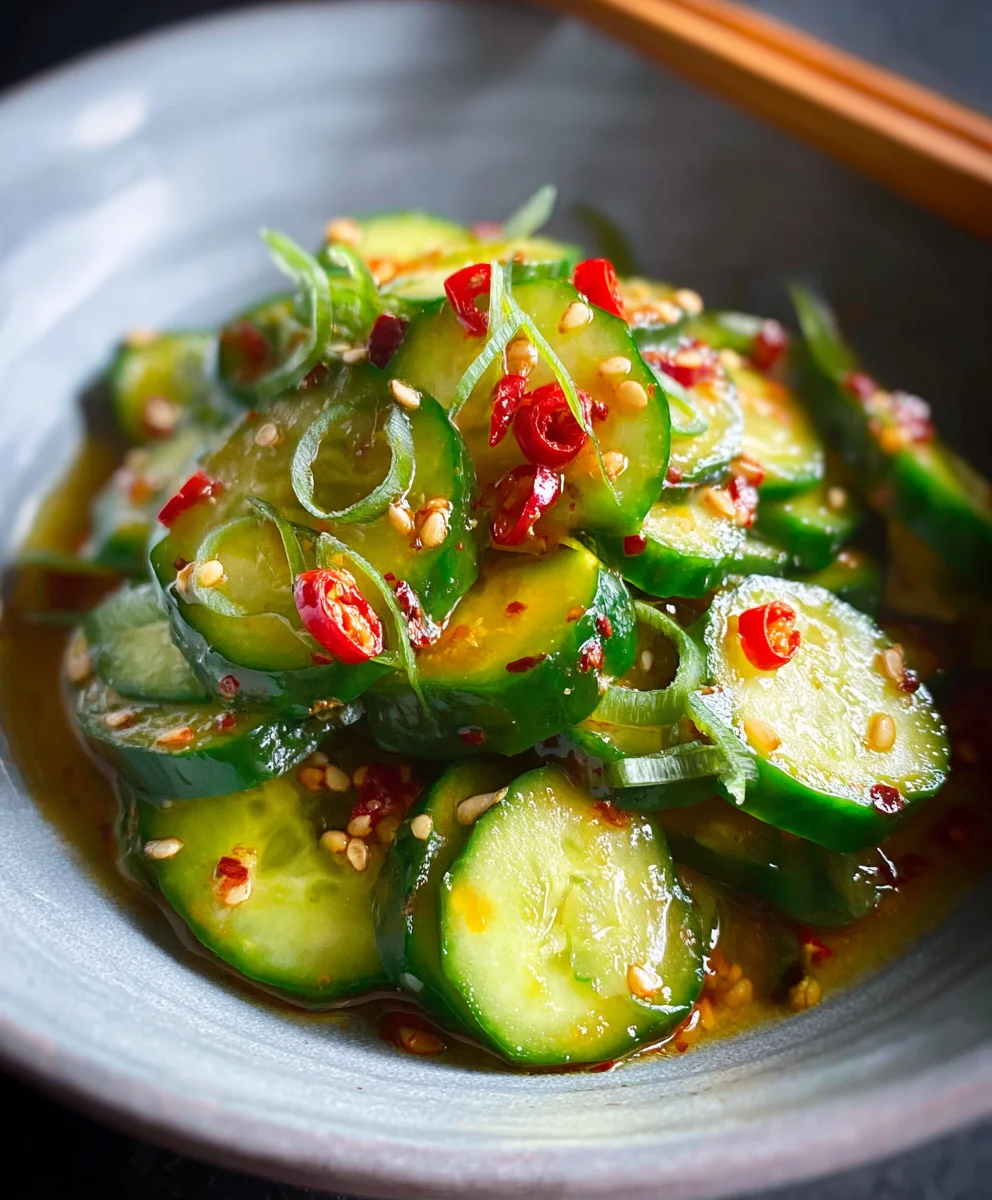 Easy Asian Beef-Infused Cucumber Salad