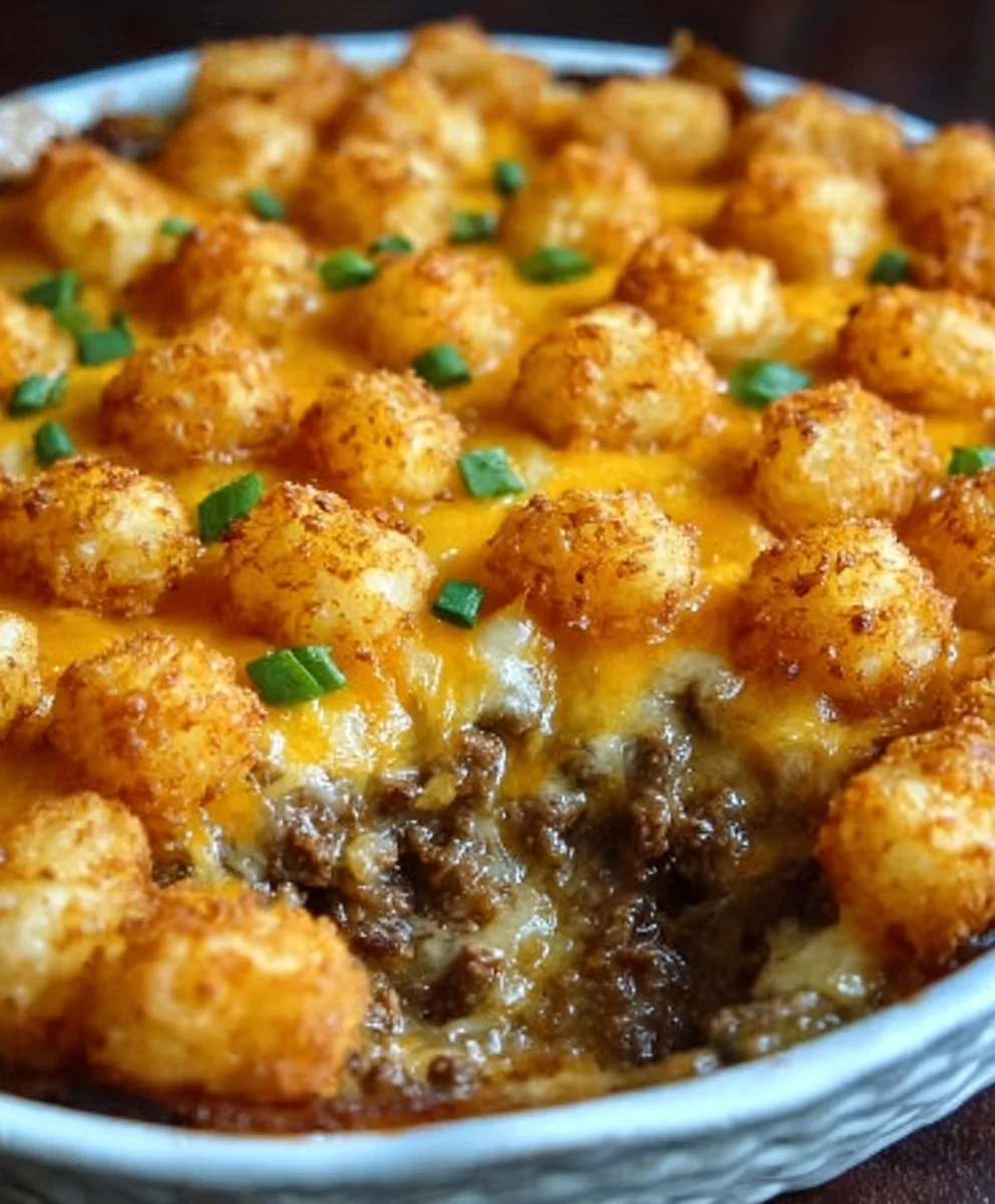 Easy Tater Tot Casserole with Ground Beef Delight