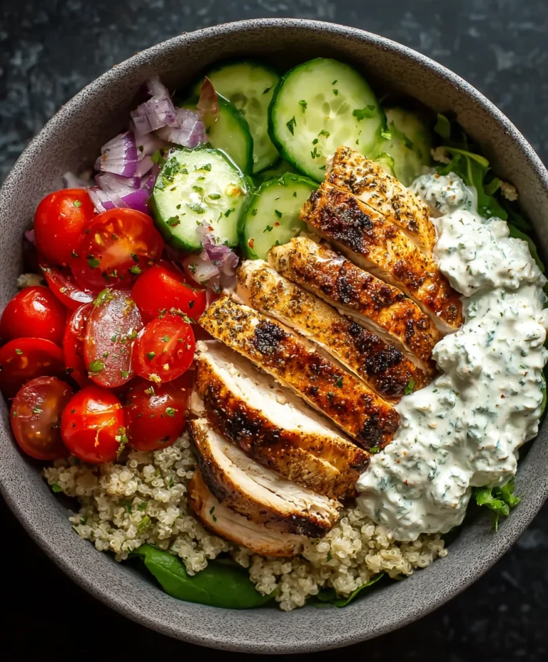 Greek Chicken Gyro Bowl- Easy & Delicious Recipe