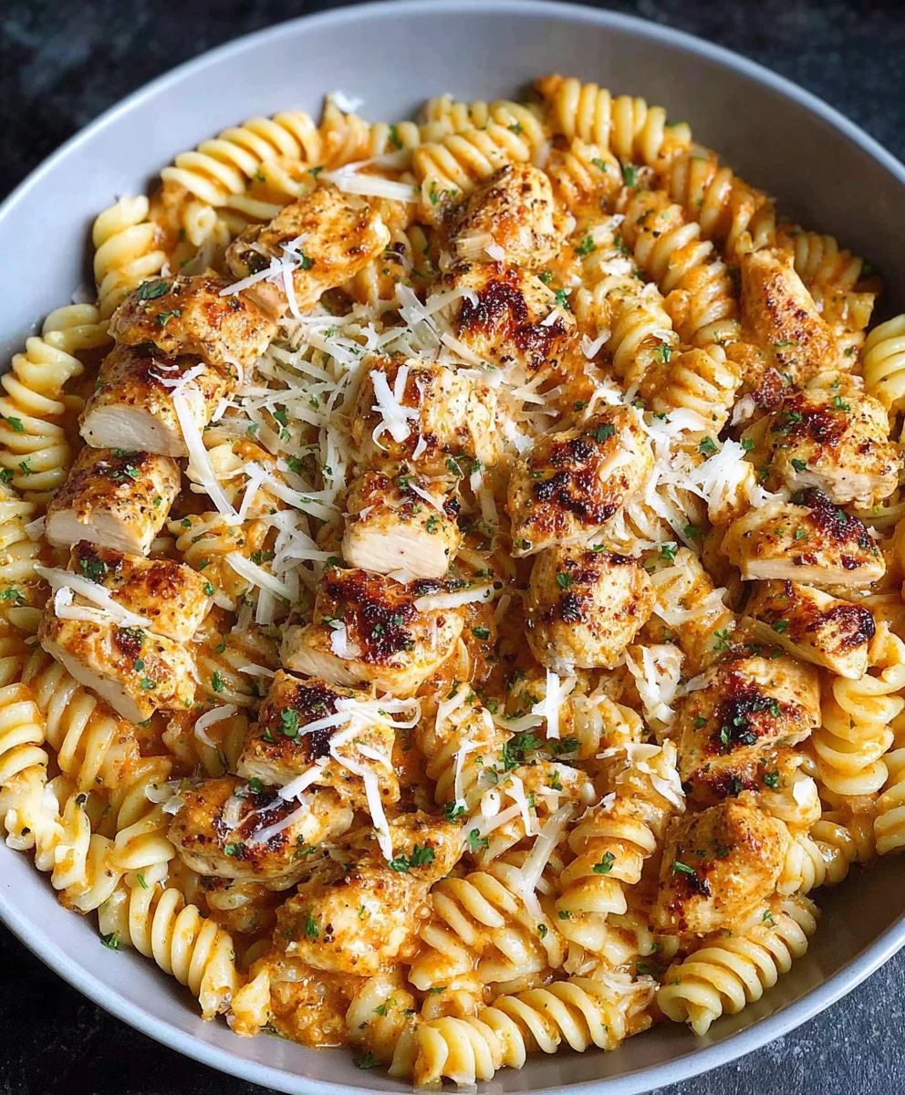 Healthy Garlic Parmesan Chicken Pasta Recipe