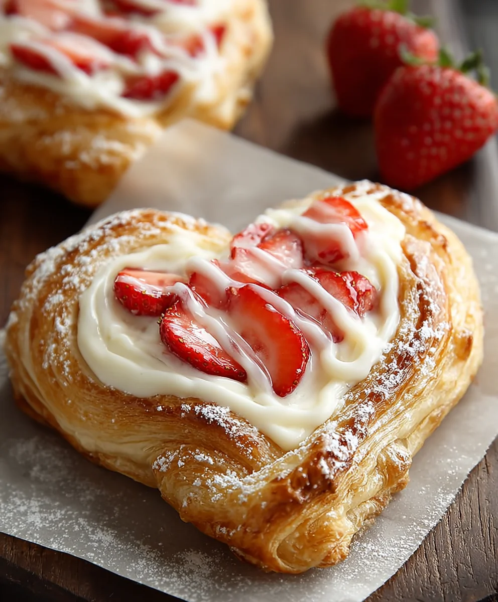 Easy Strawberry Cream Danish - Flaky Pastry Delight