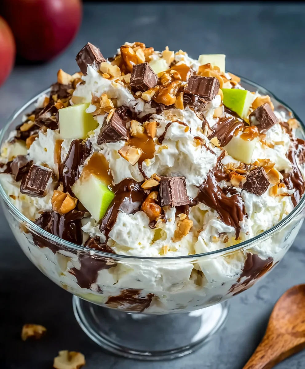 Easy Snickers Salad Recipe- Decadent Dessert Salad