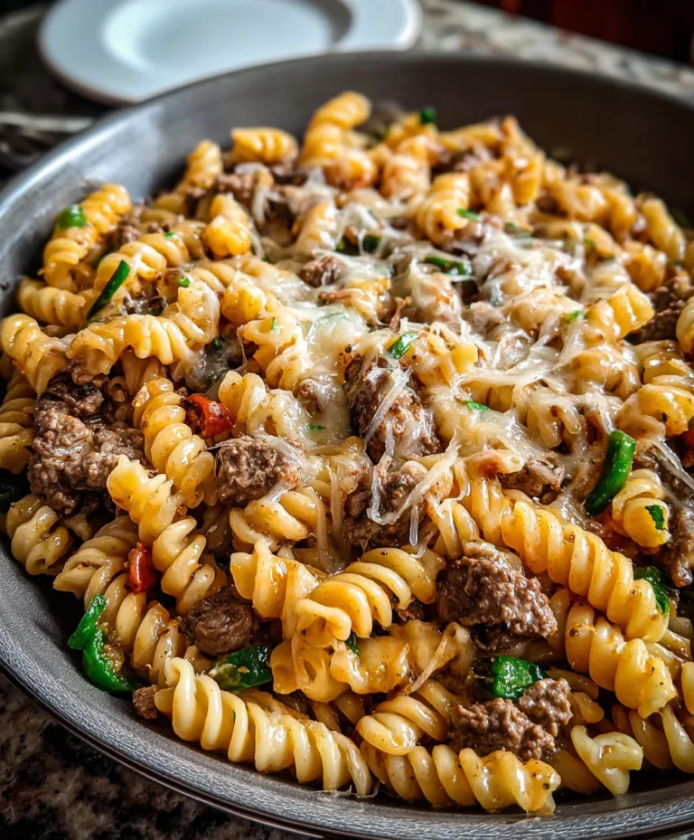 Philly Cheesesteak Pasta – Easy Beef Dinner