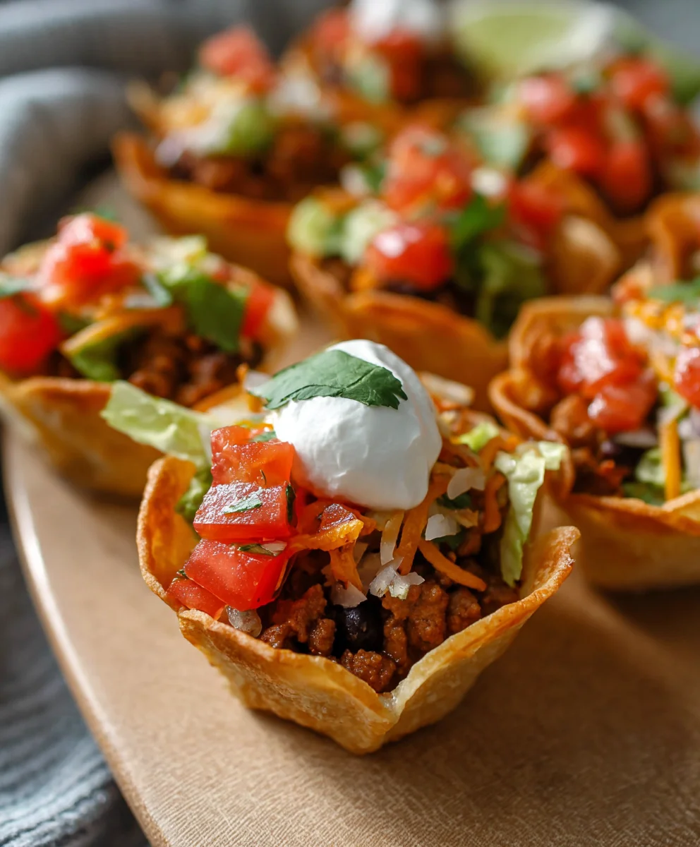 Easy Beef Taco Cups- Quick & Delicious Recipe