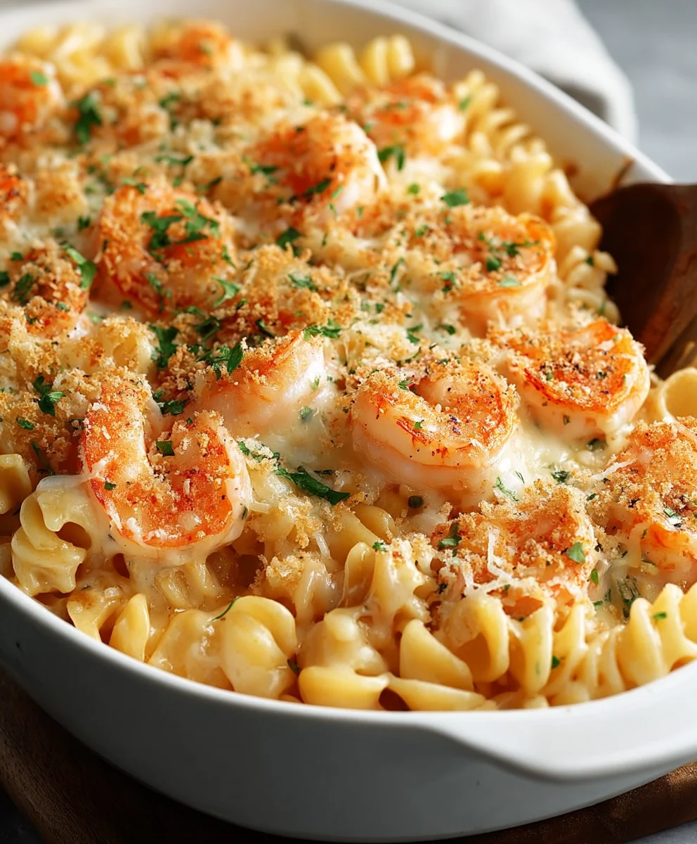 Shrimp Scampi Pasta Bake - Easy Dinner Delight