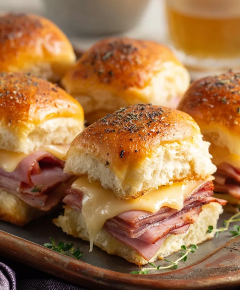 Baked Beef Beef Ham Cheese Sliders-Easy Crowd Pleaser