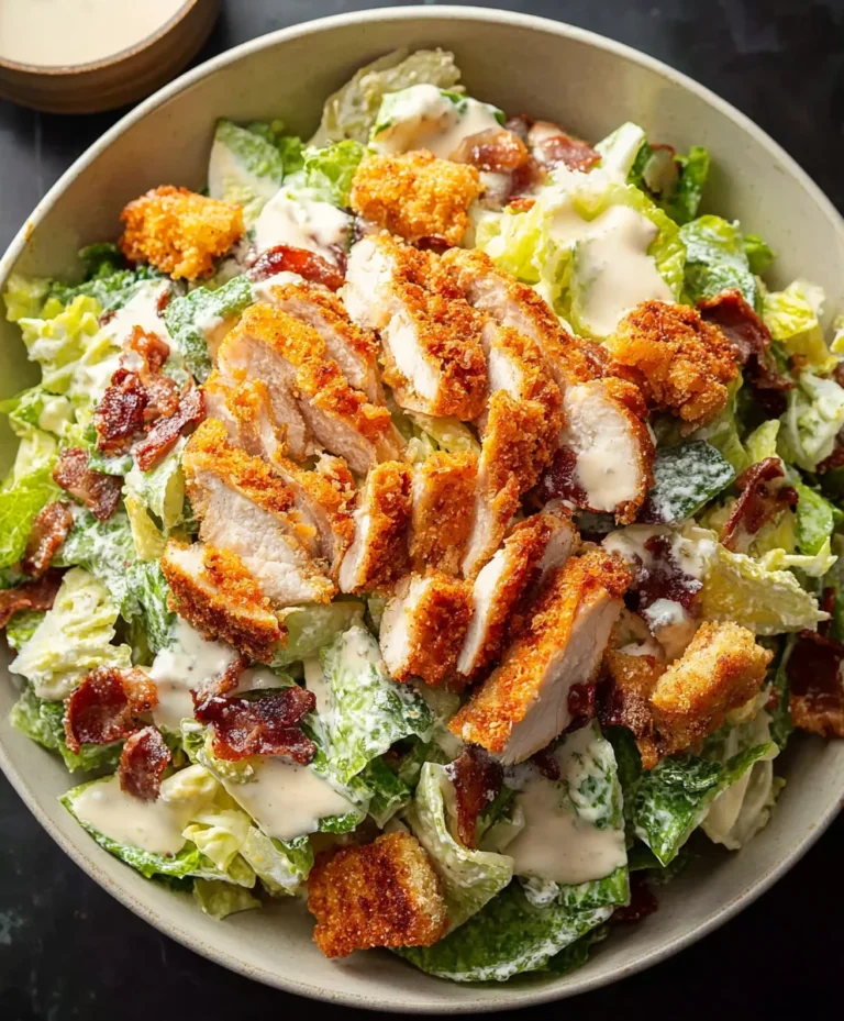Extra Crispy Chicken Caesar Salad-Best Recipe