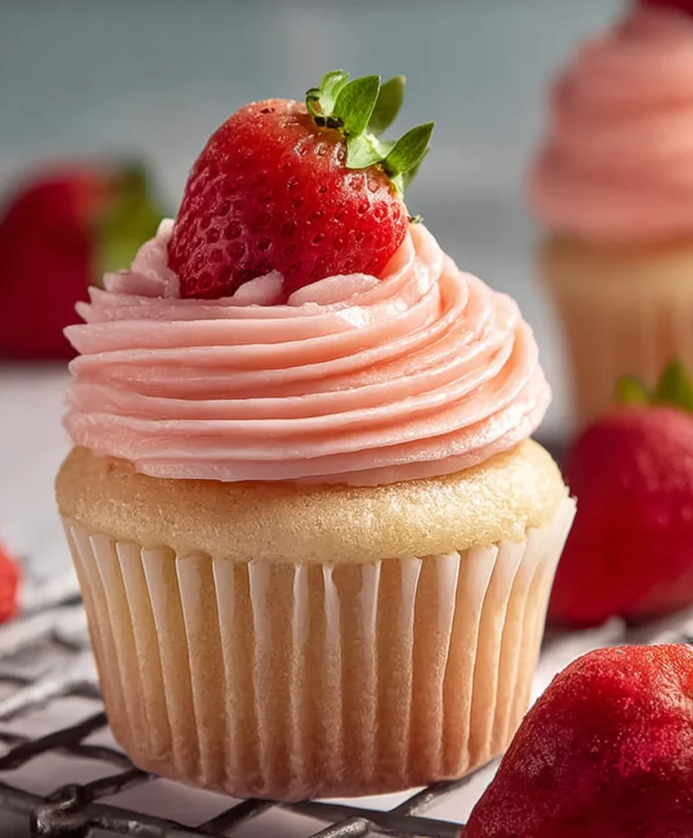 Easy Fresh Strawberry Cupcakes – Delicious Dessert