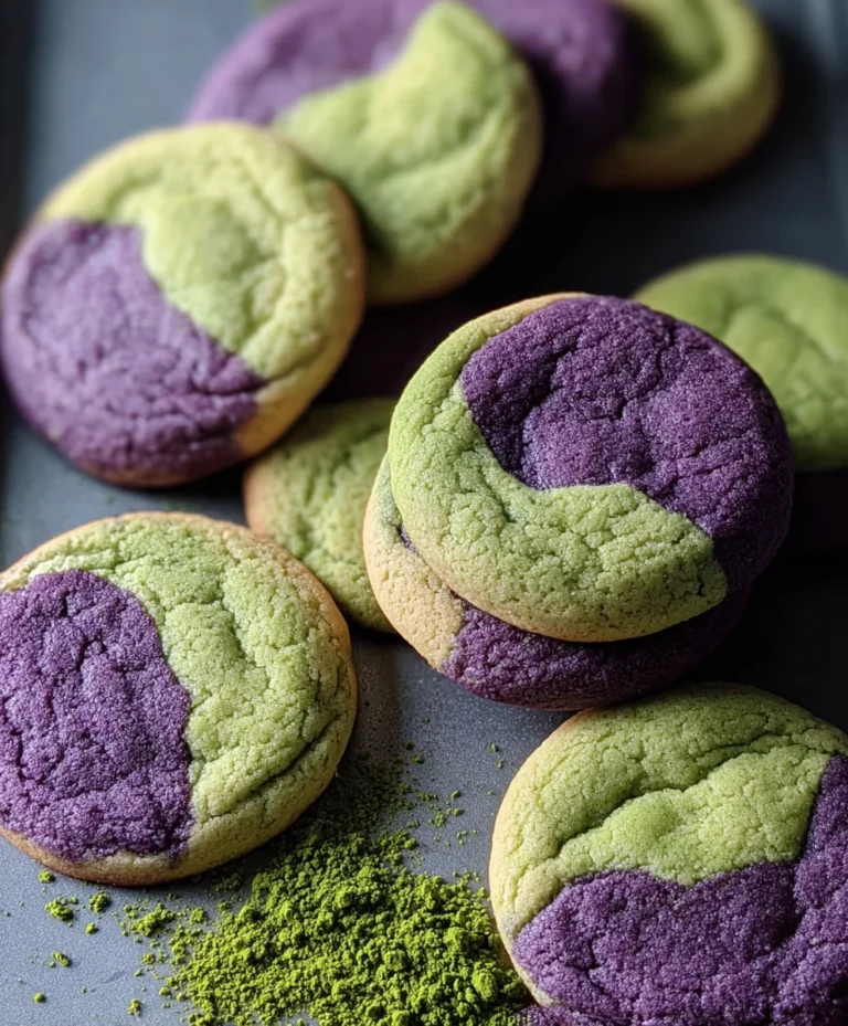 Matcha Ube Cookies – Deliciously Sweet & Vibrant Bites
