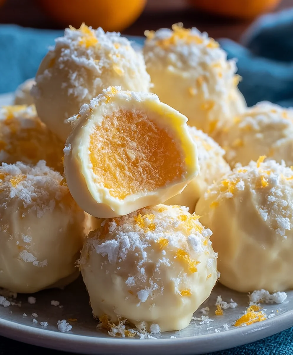 White Chocolate Orange Truffles-Creamsicle Bliss