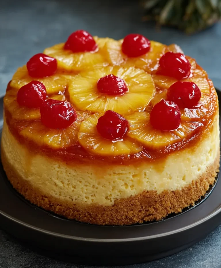 Pineapple Upside Down Cheesecake – Easy Dessert