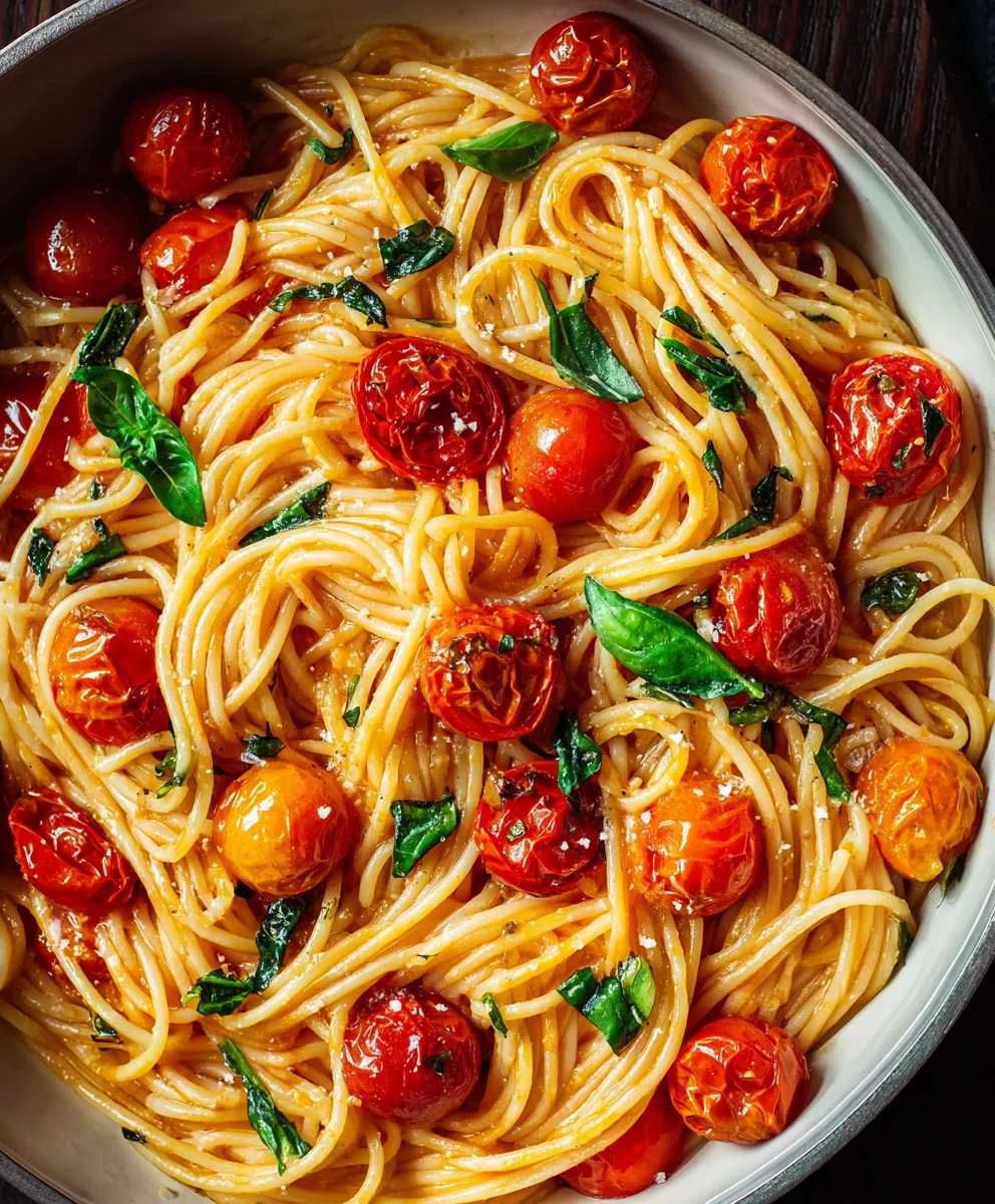 Simple Cherry Tomato Pasta Recipe- Quick & Easy Meal