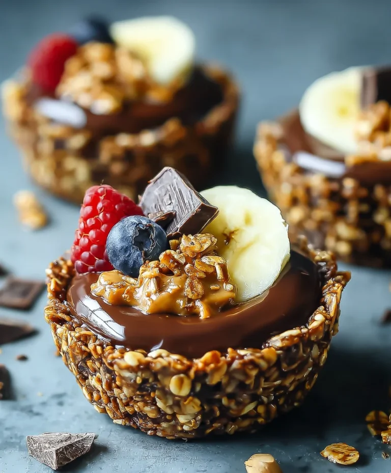 Chocolate Peanut Butter Granola Cups-Easy Recipe