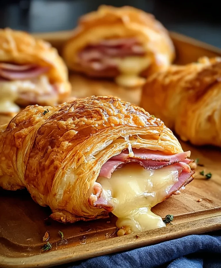 Baked Beef Beef Ham Cheese Croissants – Easy Recipe