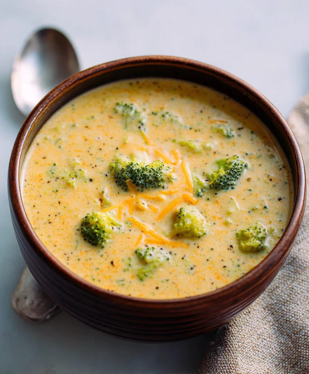 Easy Cheddar Broccoli Soup - Creamy Comfort Food