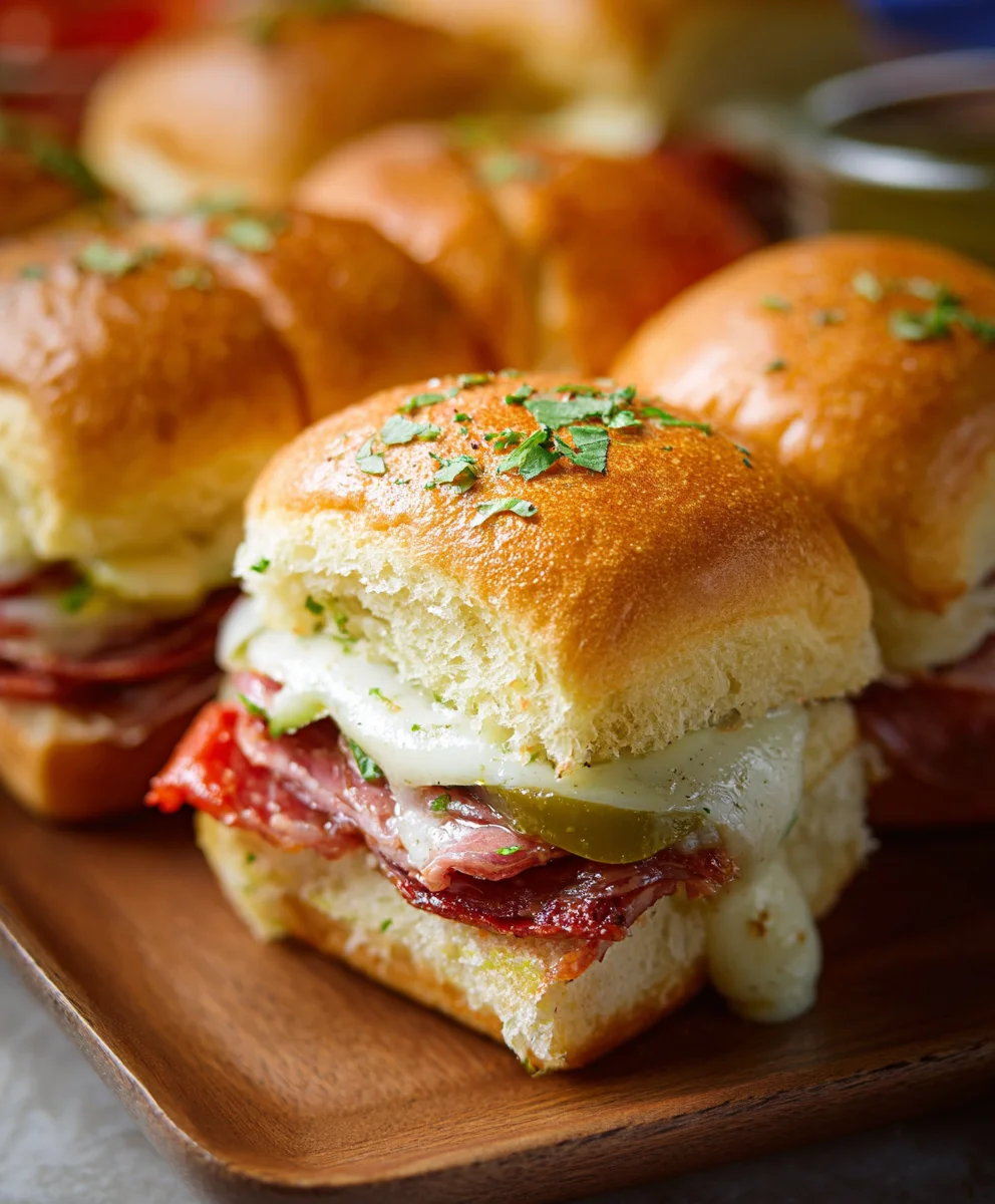 Hot Italian Beef Sub Sliders-Easy Appetizer Recipe