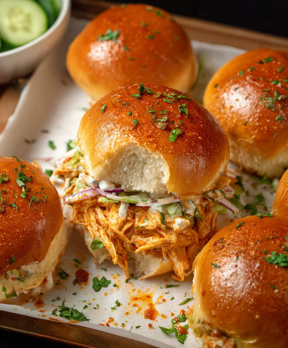 Spicy Buffalo Chicken Sliders - Easy Appetizer Recipe