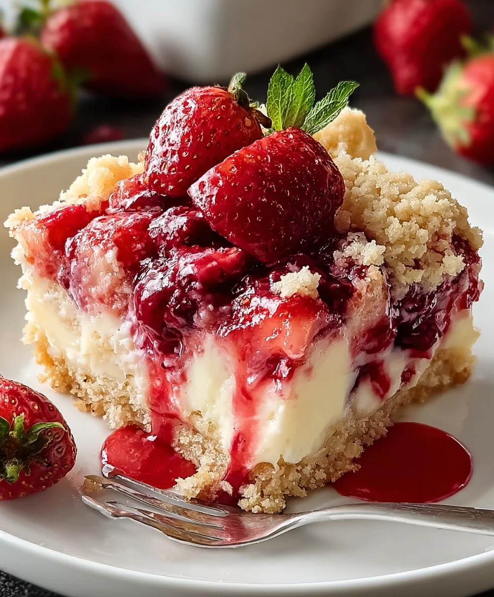 Strawberry Cheesecake Dump Cake Easy Dessert Recipe