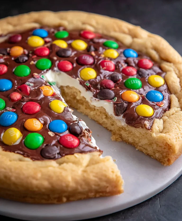 M&M Cookie Pizza Recipe-Decadent Dessert Fun