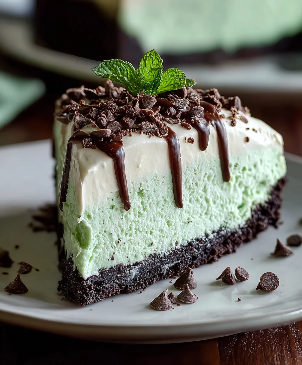 No Bake Mint Chocolate Chip Cheesecake Recipe