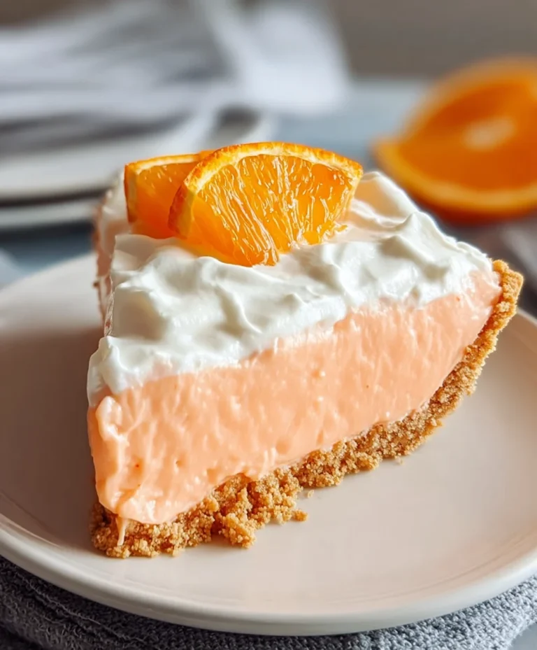 Jello Creamsicle Pie-Easy No-Bake Summer Treat