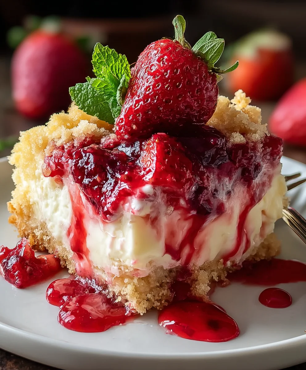 Strawberry Cheesecake Dump Cake Easy Dessert Recipe
