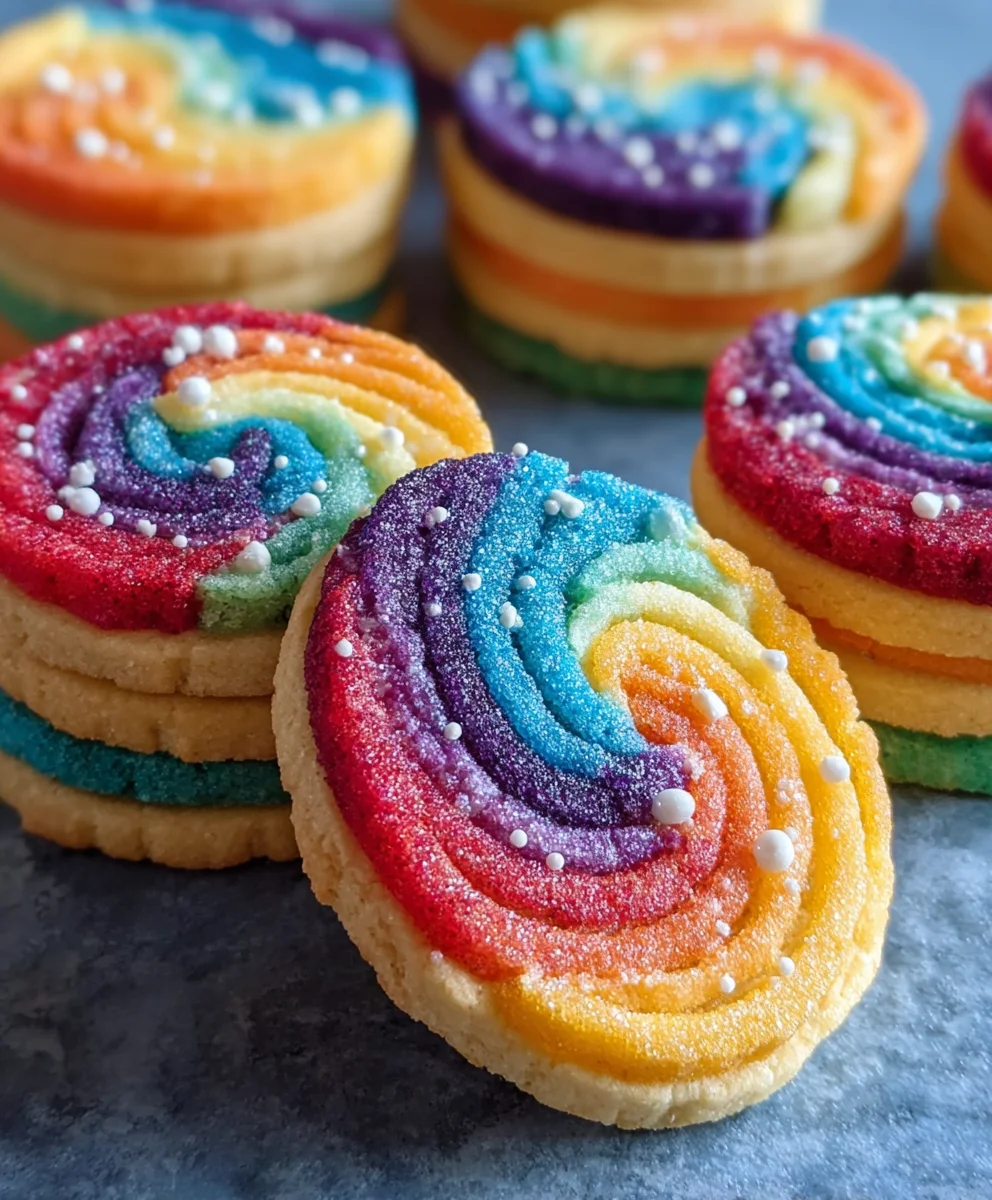 Piped Rainbow Shortbread Cookies- Easy & Fun Bake