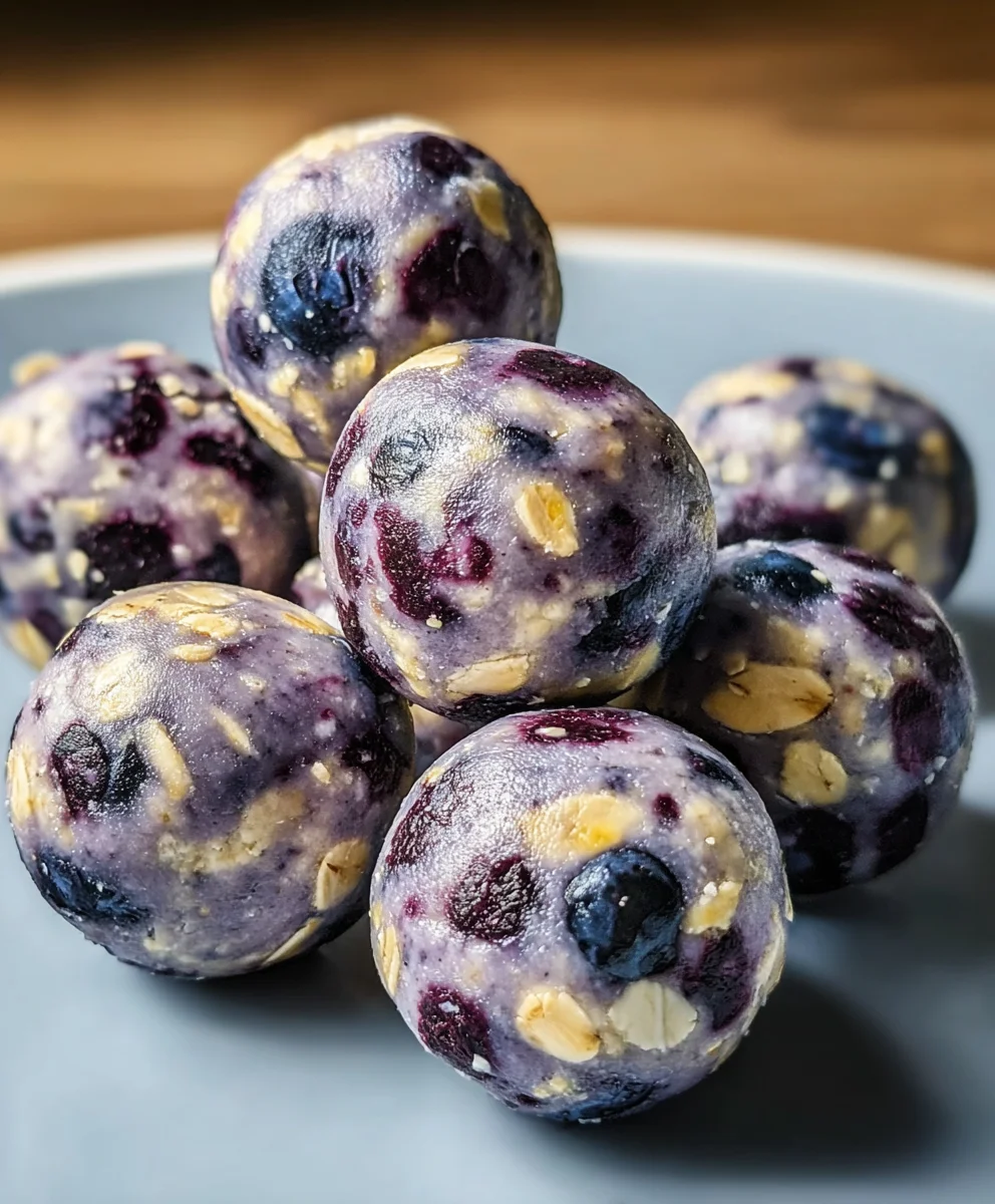 No-Bake Lemon Blueberry Protein Bites Recipe