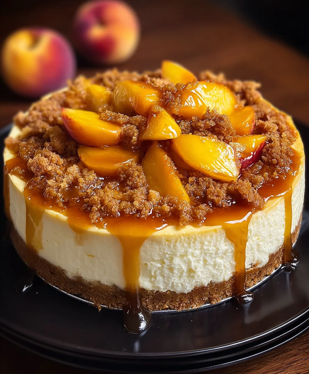 Peach Cobbler Cheesecake-Decadent Dessert Recipe