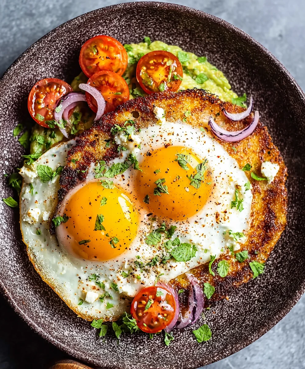Crispy Feta Fried Eggs - Easy Savory Breakfast