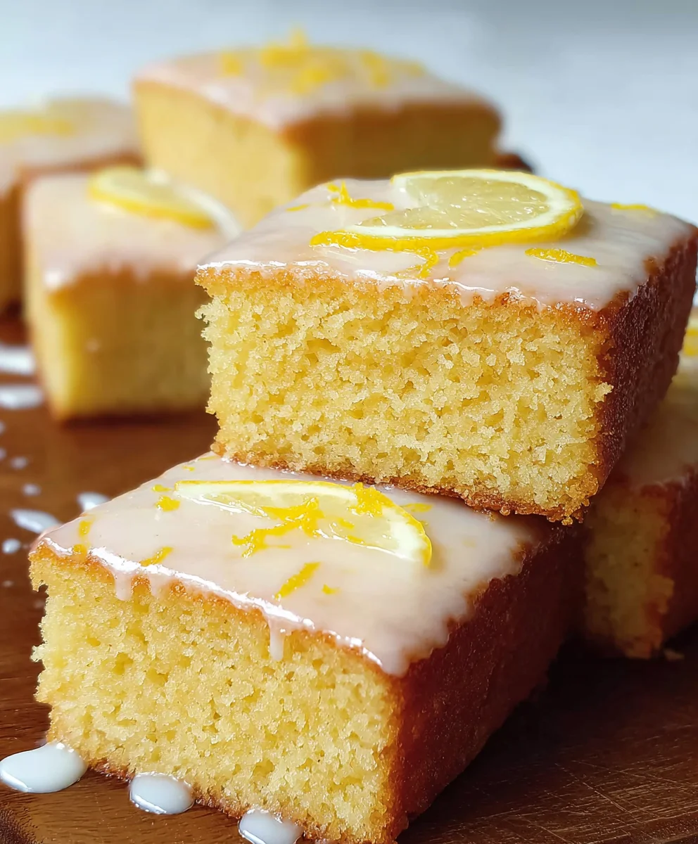 Easy Lemon Drizzle Traybake Cake - Quick & Delicious