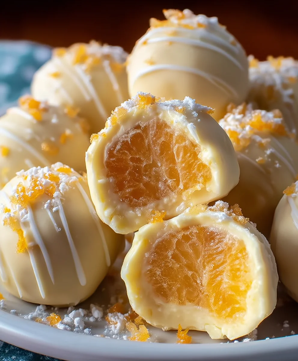 White Chocolate Orange Truffles-Creamsicle Bliss