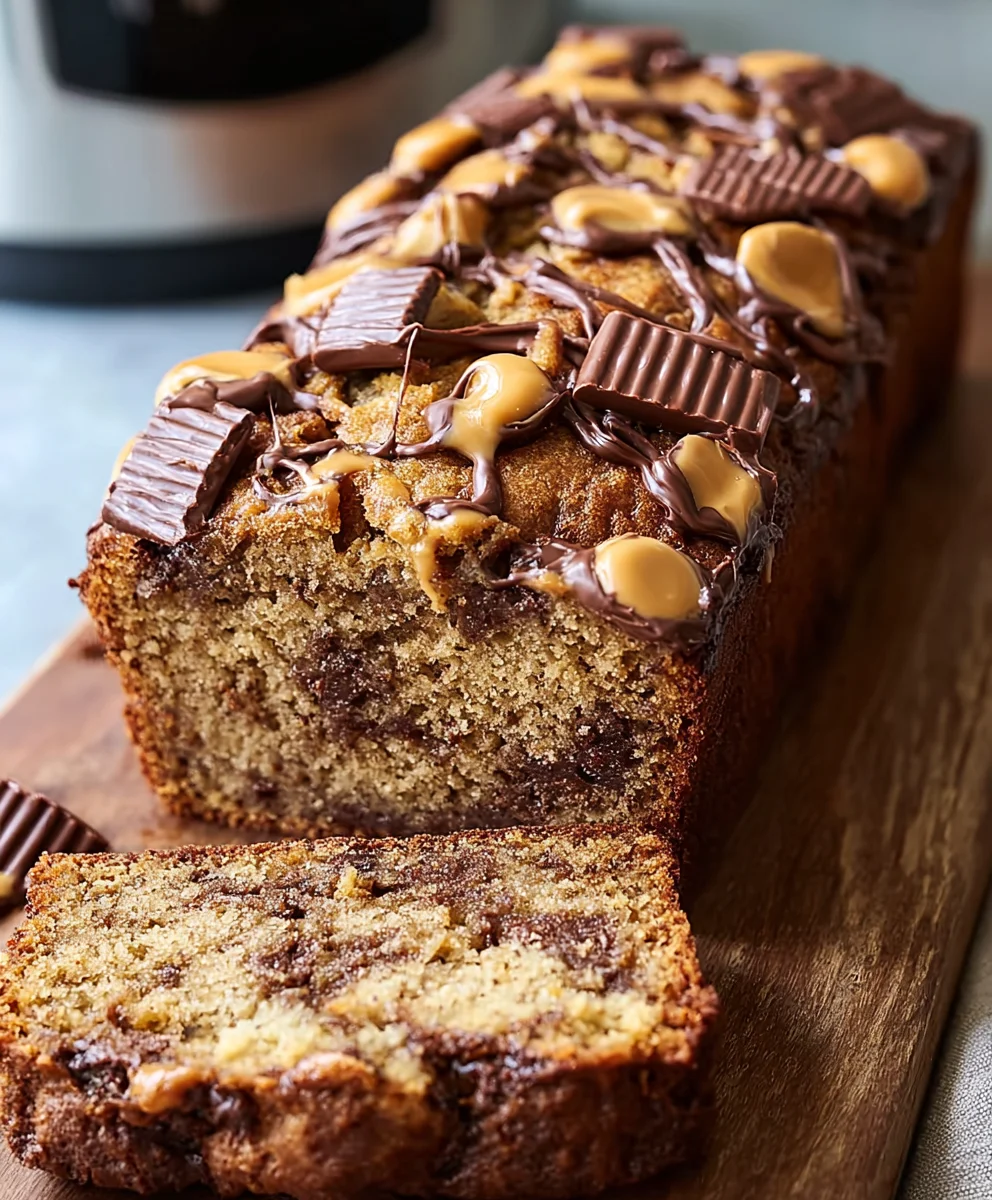 Reeses Peanut Butter Banana Bread Recipe-Easy Treat