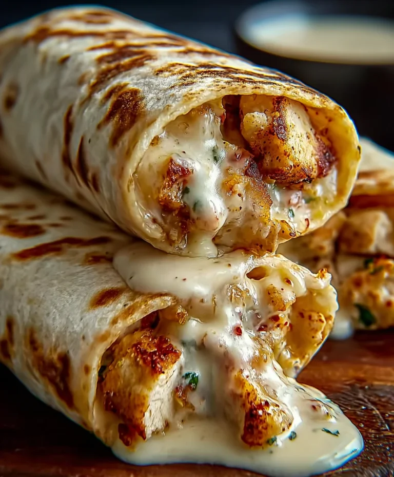 Cheesy Garlic Chicken Wraps – Easy Tasty Dinner