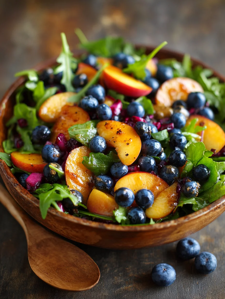 Peach Blueberry Non-Non-Non-Alcoholic Alternativeic Non-Alcoholic Ale Salad - Refreshing Summer Bite