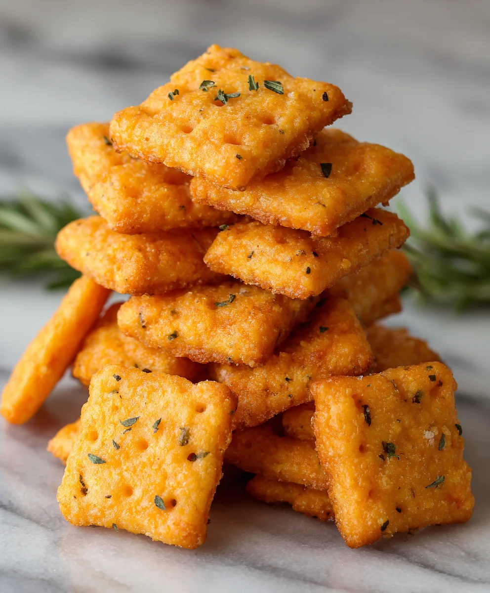 Homemade Cheddar Cheese Crackers- Cheez Its Recipe