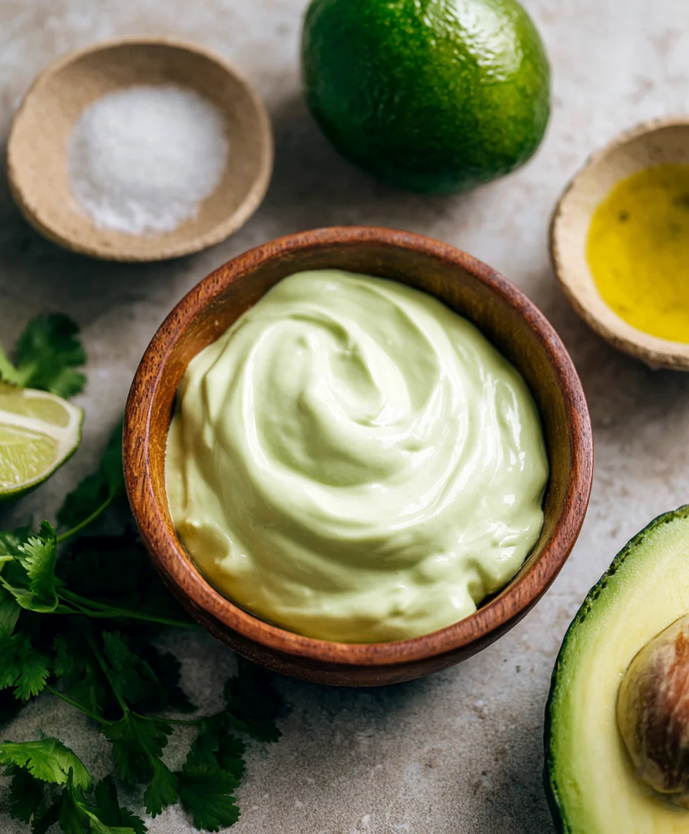 Creamiest Avocado Crema - Tacos Salads & More
